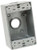 Eaton Wiring Devices 1116-SP single gang weatherproof Outlet Box,  1-gang FS Electrical Box, 3 holes