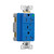 Eaton Wiring 20 Amp TVSS Surge Protection Receptacle w/Alarm & LED Indicators, Hospital Grade, Blue