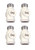 (case of 4) Eaton socket adapter, One socket to one socket with two 250W NEMA 1-15R outlets, 125V, Medium base, White, Thermoplastic, 715-3W-SP