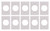 (case of 10) Eaton PJ724W Mid-Size Polycarbonate 1-Gang Power Outlet Wallplate, White