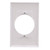 (case of 10) Eaton PJ724W Mid-Size Polycarbonate 1-Gang Power Outlet Wallplate, White