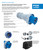 Eaton Arrow Heart Pin and Sleeve Plug Plug, AH3100P6W, 100A, 250V, 2 Pole, 3 Wire, Watertight, Blue, IP67, IP69K
