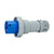 Eaton Arrow Heart Pin and Sleeve Plug Plug, AH3100P6W, 100A, 250V, 2 Pole, 3 Wire, Watertight, Blue, IP67, IP69K