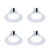 (case of 4) Signify Philips LED Retrofit Downlight Kit, 4 inch round, 9 watts, 700 lumens, 3000K Natural White,  RD4R79301W, white finish