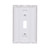 (quantity of 20) EATON PJS1W Arrow Hart PJS1W Mid Size ScrewLess Wall Plate, 1 Gang, 4-7/8 in L X 3-1/8 in W X 0.08 in T, White