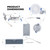 (case of 6) Signify Lightolier LED Recessed Can Retrofit Kit with 3 Inch Recessed Housing,  Field Selectable Color Temperature, 400 lumens, 8 watts, TRIAC Dimming