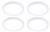 (case of 4) Philips Lightolier LED Surface Mount Downlight, 14 inch round, Field Selectable Color Temperature, 25 watt 1650 lumen, TRIAC Dimming to 5 percent, 120V, White, SD14R16ESCT1W