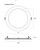 Philips Lightolier LED Flat Downlight, 8 inch round wafer, 1300 lumen, 18 watt, TRIAC Dimming, Field Selectable Color Temp (2700K, 3000K, 3500K, 4000K, 5000K), White, 120V, wafer thin,  FD8R13ESCT1W 