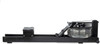 WaterRower Club All Black Rowing Machine in Ash Wood with S4 Monitor side view
