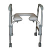 Drive Medical Aluminum Shower Chair and Commode with Caster rear