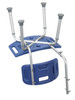 Drive Medical Bathroom Safety Shower Tub Bench Chair with Back, Blue Drive Medical Bathroom Safety Shower Tub Bench Chair with Back, Blue
