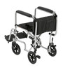 Drive Medical Lightweight Transport Wheelchair, 17" Seat, Silver