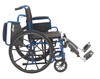 Drive Medical Blue Streak Wheelchair with Flip Back Desk Arms, Elevated Leg Rests partially elevated Drive Medical Blue Streak Wheelchair with Flip Back Desk Arms, Elevated Leg Rests partially elevated