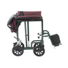 Drive Medical Flyweight Lightweight Folding Transport Wheelchair, 19", Green Frame, Burgundy Upholstery Drive Medical Flyweight Lightweight Folding Transport Wheelchair, 19", Green Frame, Burgundy Upholstery