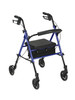 Drive Medical Adjustable Height Rollator with 6" Wheels blue