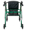 McKesson Lightweight Folding Aluminum Rollator with Adjustable Height back view