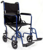 Karman Aluminum Frame LT-2000 Transport Wheelchair blue