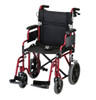 Nova Lightweight Transport Chair with 12" Rear Wheels - Red