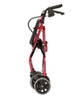 Medical Zoom Series Lightweight Folding Rollator with 8" Wheels folded red