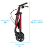 Nova Star Heavy Duty Rollator, 450 lb. Weight Capacity folded