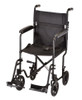 Nova Lightweight Transport Chair - 19" With Swing Away Footrest in black