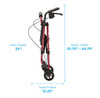 NOVA Journey Rolling Walker with Steel Frame folded