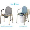 Nova Drop Arm Commode - Gray comparison