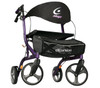 Drive Medical Airgo eXcursion X20 Lightweight Side-fold Rollator eggplant