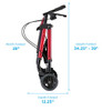 Nova Star Heavy Duty Petite Rollator folded