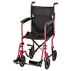 Nova Lightweight Transport Chair 17" with Swing Away Footrest  red