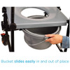 Nova Drop Arm Commode Transport Chair with Wheels commode