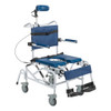 Drive Medical Tilting Aluminum Rehab Shower Chair and Commode upright