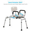 Nova Sliding Swivel Seat Transfer Bench side view
