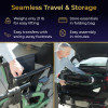 MD by Drive Fusion 2 in 1 Rollator/Transport Chair green storage