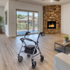 Carex Classics Portable Folding Steel Rollator with 8" Wheels lifrstyle