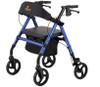 NOVA Vega Rollator Walker - Lightweight 18 lb Folding Mobility Walker, 8” Wheels blue