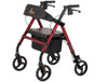 NOVA Vega Rollator Walker - Lightweight 18 lb Folding Mobility Walker, 8” Wheels red