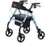 NOVA Vega Rollator Walker - Lightweight 18 lb Folding Mobility Walker, 8” Wheels sky blue