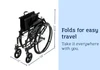 Feather Mobility Ultra Lightweight Folding Wheelchair with 20" Seat  folded