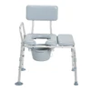 Drive Medical Transfer Bench with Commode and Padded Seat front