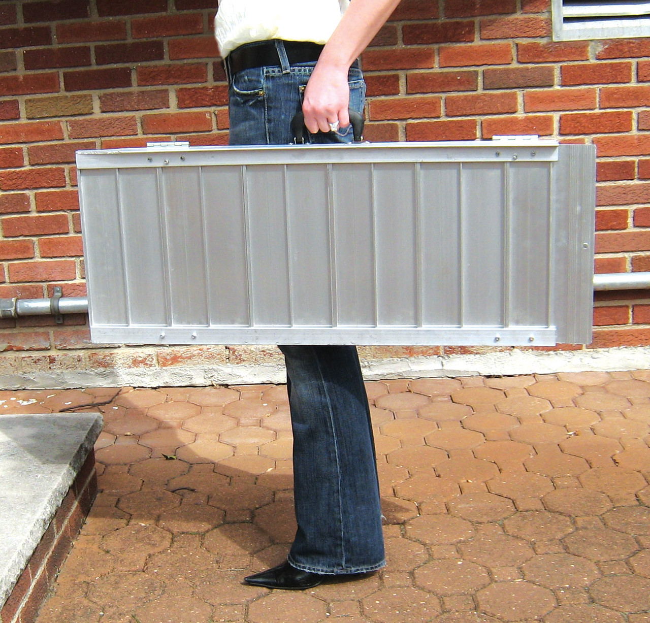 Medical Ramp Portable Drive Medical Single Fold Portable Wheelchair Ramp with Carry Handle ...
