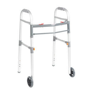 Drive Medical Two Button Folding Universal Walker with 5" Wheels Drive Medical Two Button Folding Universal Walker with 5" Wheels