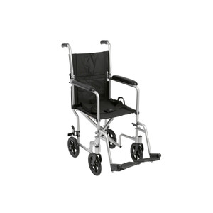 Drive Medical Lightweight Transport Wheelchair, 19" Seat, Silver Drive Medical Lightweight Transport Wheelchair, 19" Seat, Silver