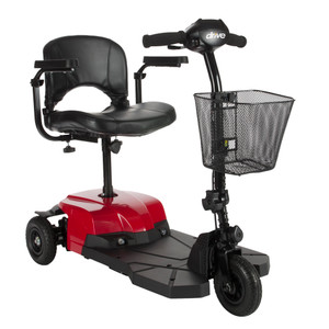 Drive Medical Bobcat X3 Compact Transportable Power Mobility Scooter, 3 Wheel, Red Drive Medical Bobcat X3 Compact Transportable Power Mobility Scooter, 3 Wheel, Red