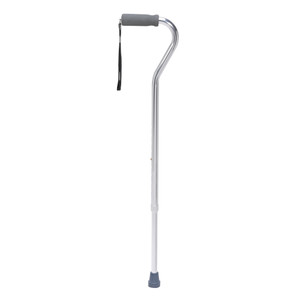 Drive Medical Foam Grip Offset Handle Walking Cane, Silver