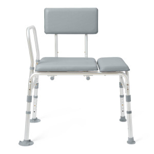 Medline Padded Transfer Bench with Back