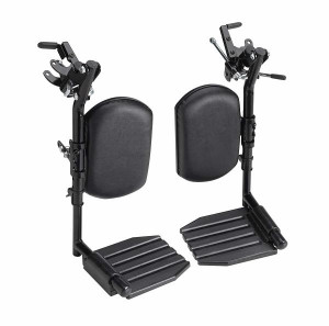 Invacare Wheelchair Legrests, Elevating, Aluminum Footplates, Padded Calf Pads