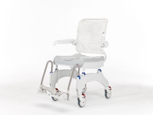 Invacare Aquatec Ocean Ergo Shower Wheelchair, Rolling Shower Chair with Wheels and Commode