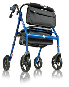 Hugo Elite Rolling walker with Seat blue