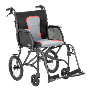 Drive Medical AeroFly Ultra-Lite Transport Chair red